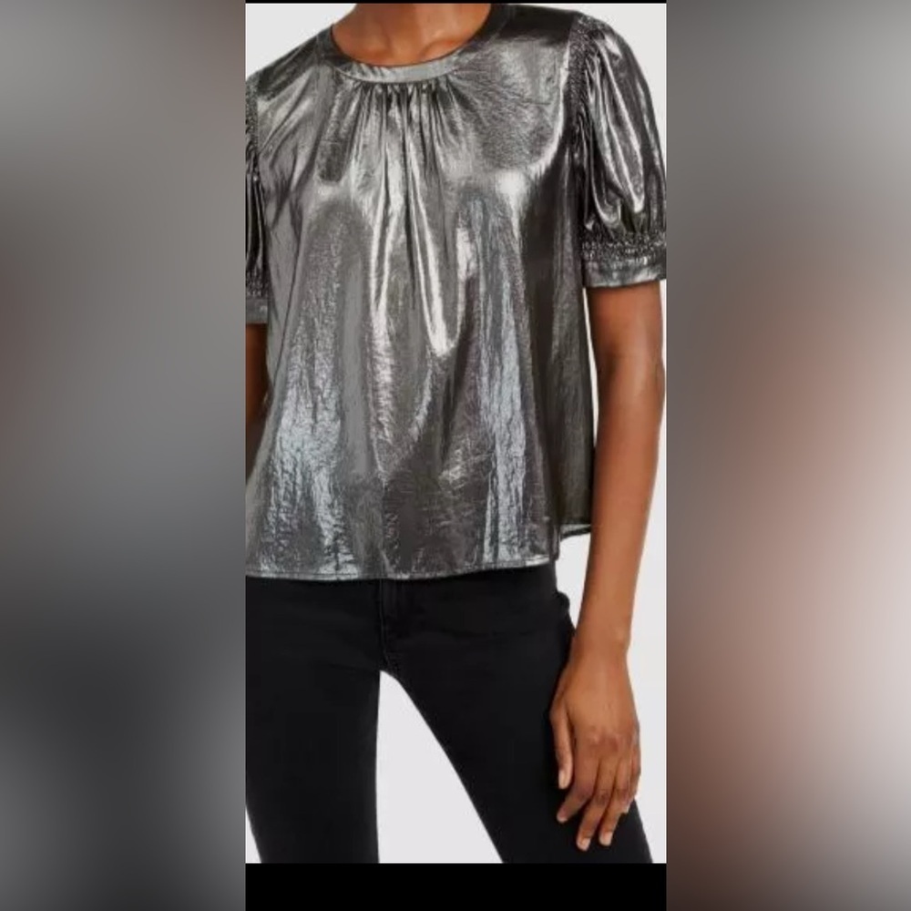 Current Air Women's Metallic‎ Party Head Turning Blouse Size Small
